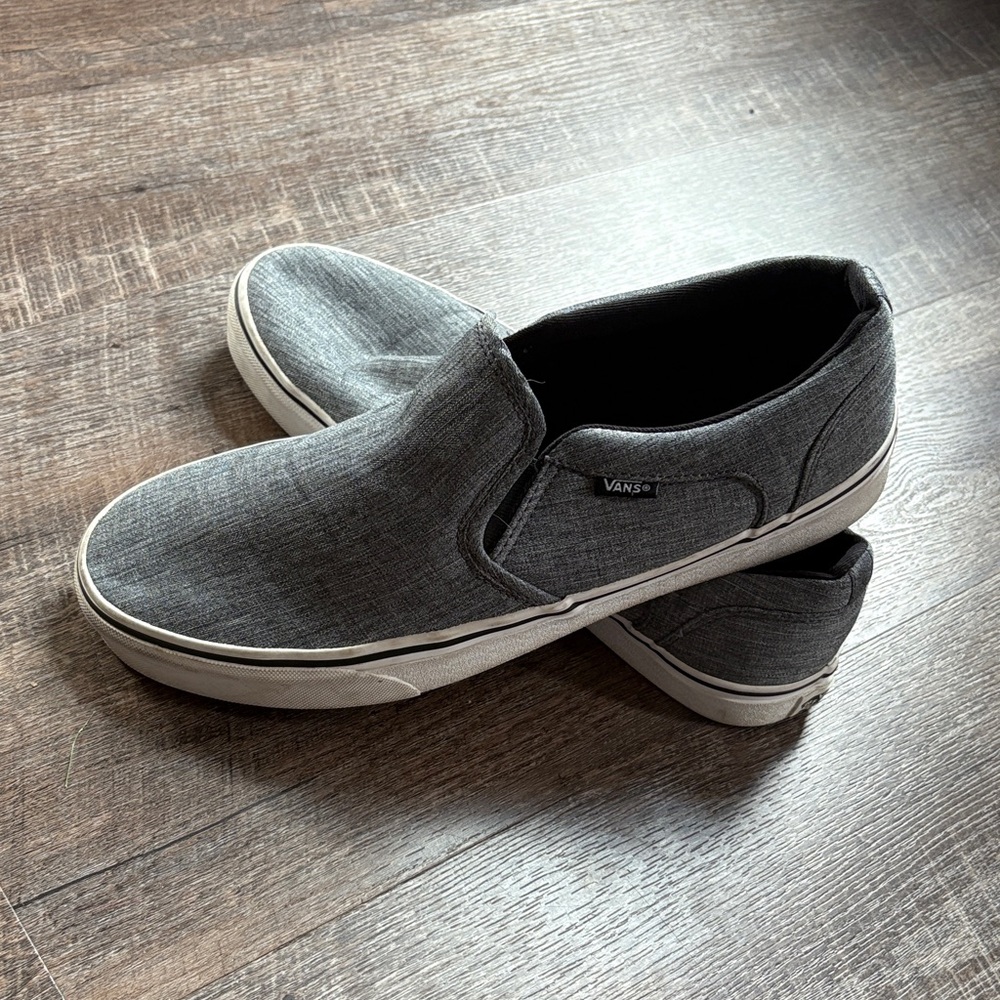 Vans Men's Charcoal Slip-On Sneakers